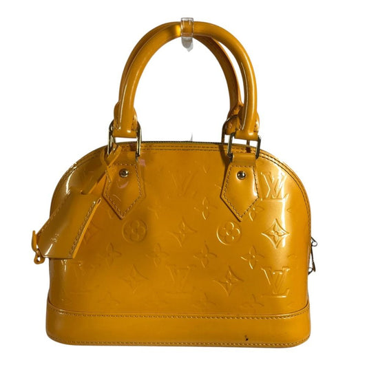 Louis Vuitton Handbag Alma BB Monogram Vernis Jaune Passion Yellow