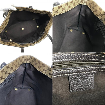 Gucci Shoulder Bag Logo Studs GG Crystal Leather Beige — view 8