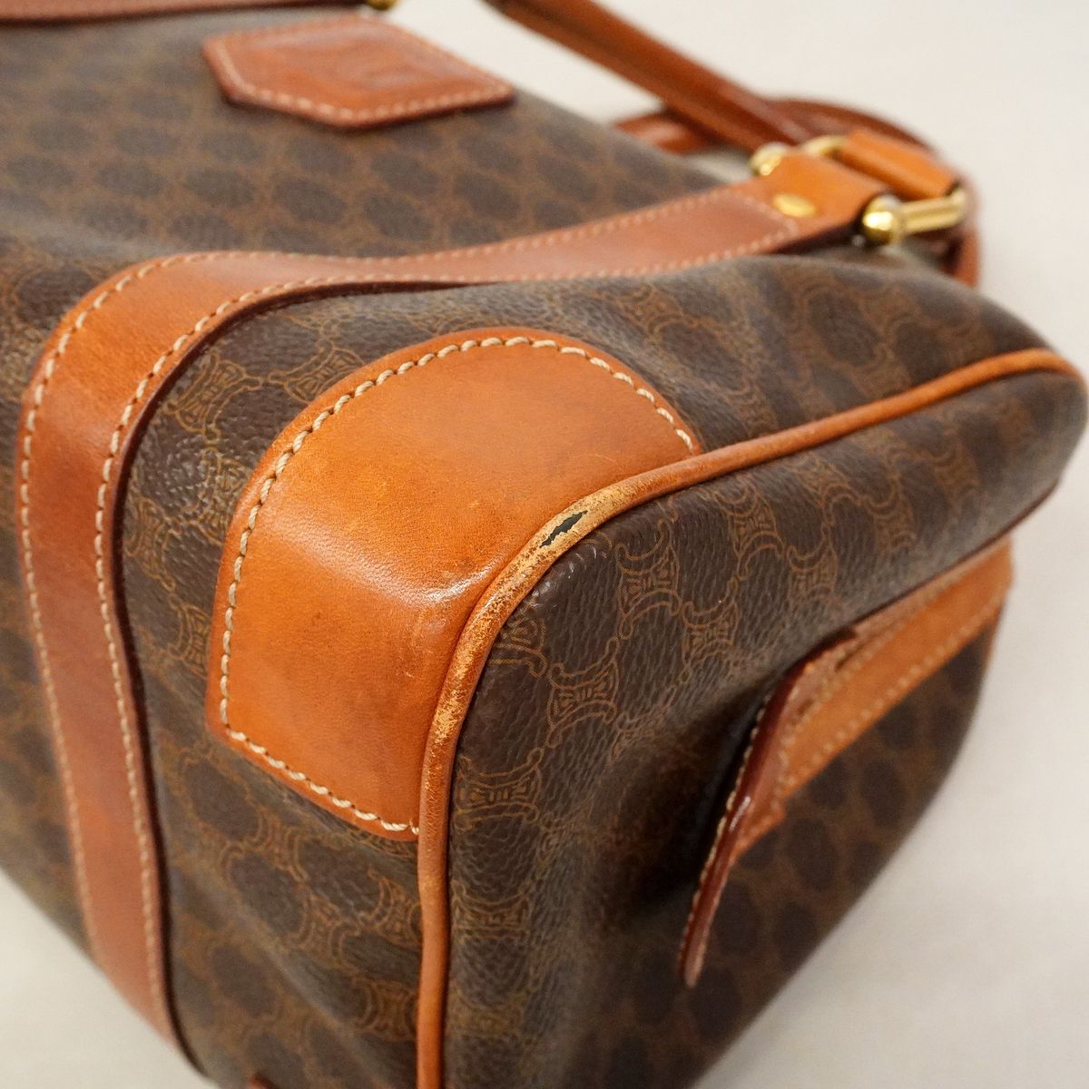Celine Handbag Macadam Brown Gold — view 6