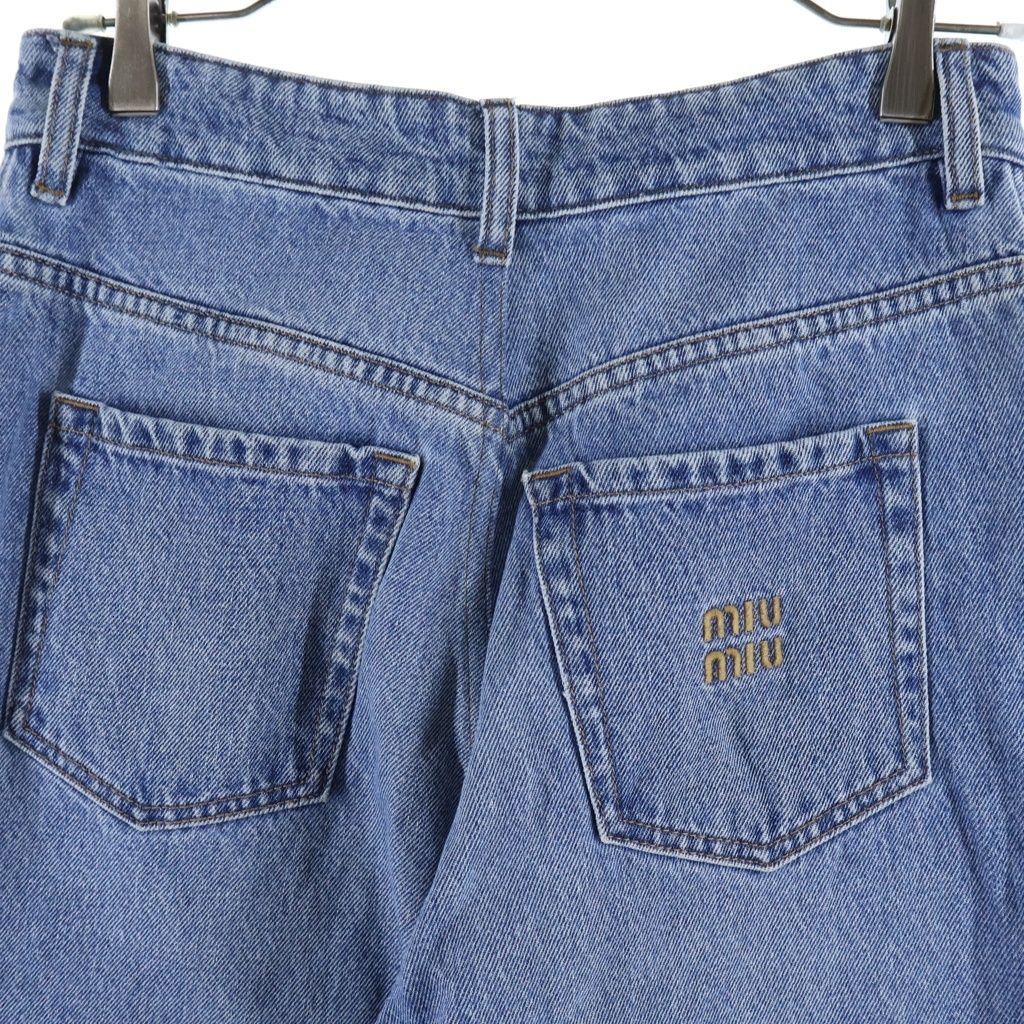 Miu Miu Chambray Loose Fit Denim — view 4