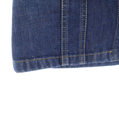 Prada Side Button Denim Skirt Detail Indigo — view 5