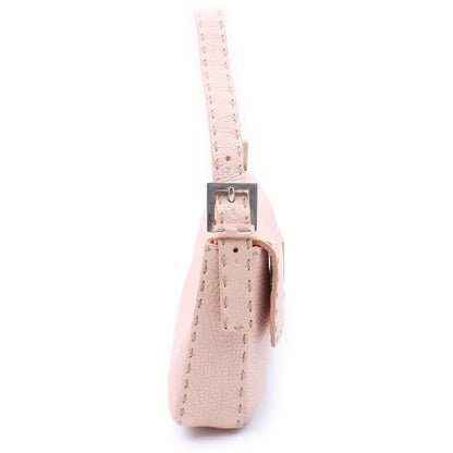 Fendi Selleria Mamma Bucket Bag Pink Leather Silver — view 3