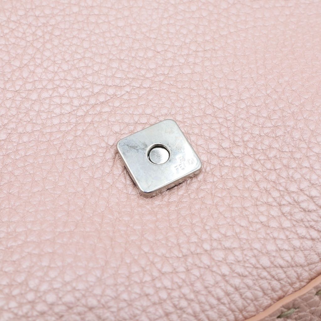 Fendi Selleria Mamma Bucket Bag Pink Leather Silver — view 7