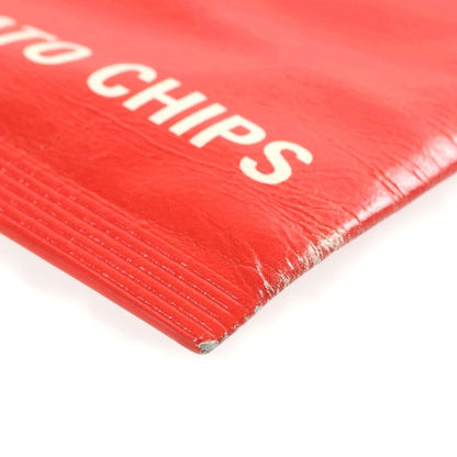 Balenciaga Chips Clutch Red Glossy Calfskin Silver — view 5