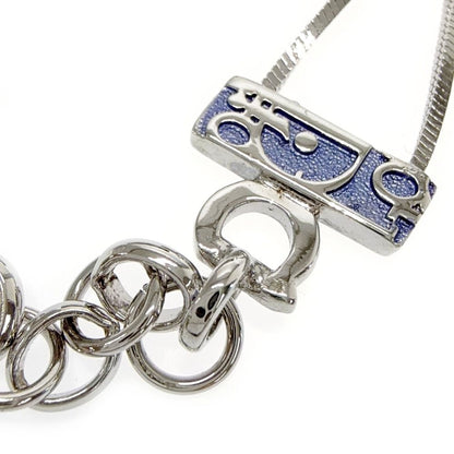 Dior Metal Trotter Plate Bracelet Silver Blue — view 6