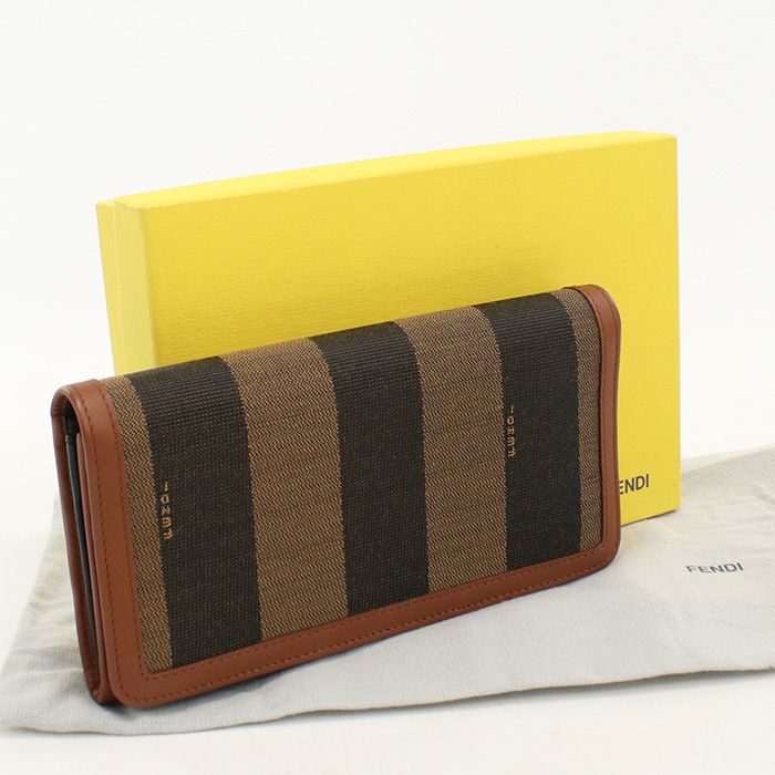 Fendi Pecan Wallet Bifold Jacquard