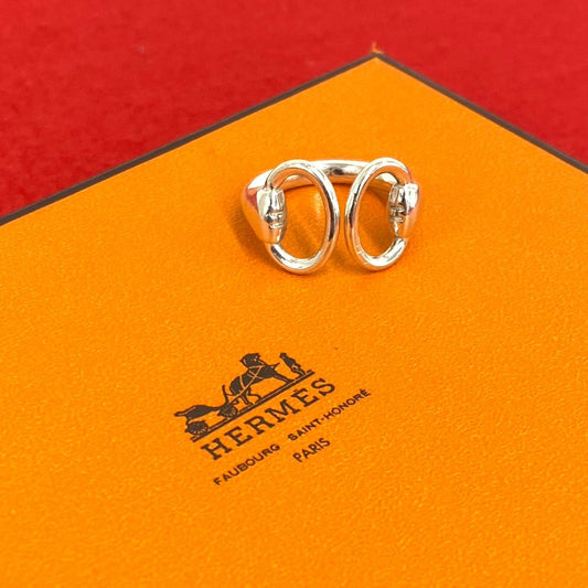 Hermes Vintage Nausicaa Ring 925 Sterling Silver
