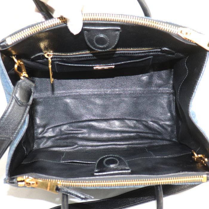 Miu Miu Denim Biker Handbag Blue — view 4