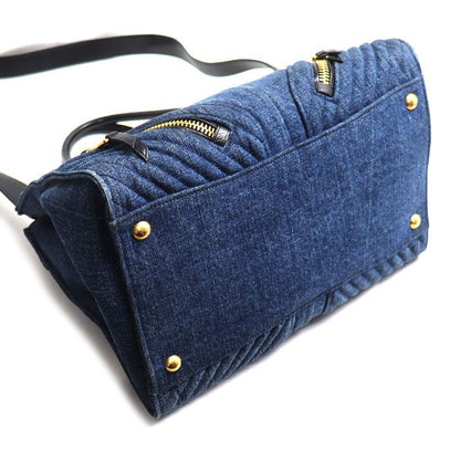 Miu Miu Denim Biker Handbag Blue — view 3