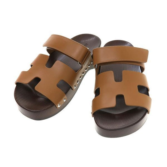 Hermes Sandals Cos Brown