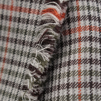 Miu Miu Wool Leather Belted Back Logo Glen Check Skirt Gray Multicolor 36 — view 7