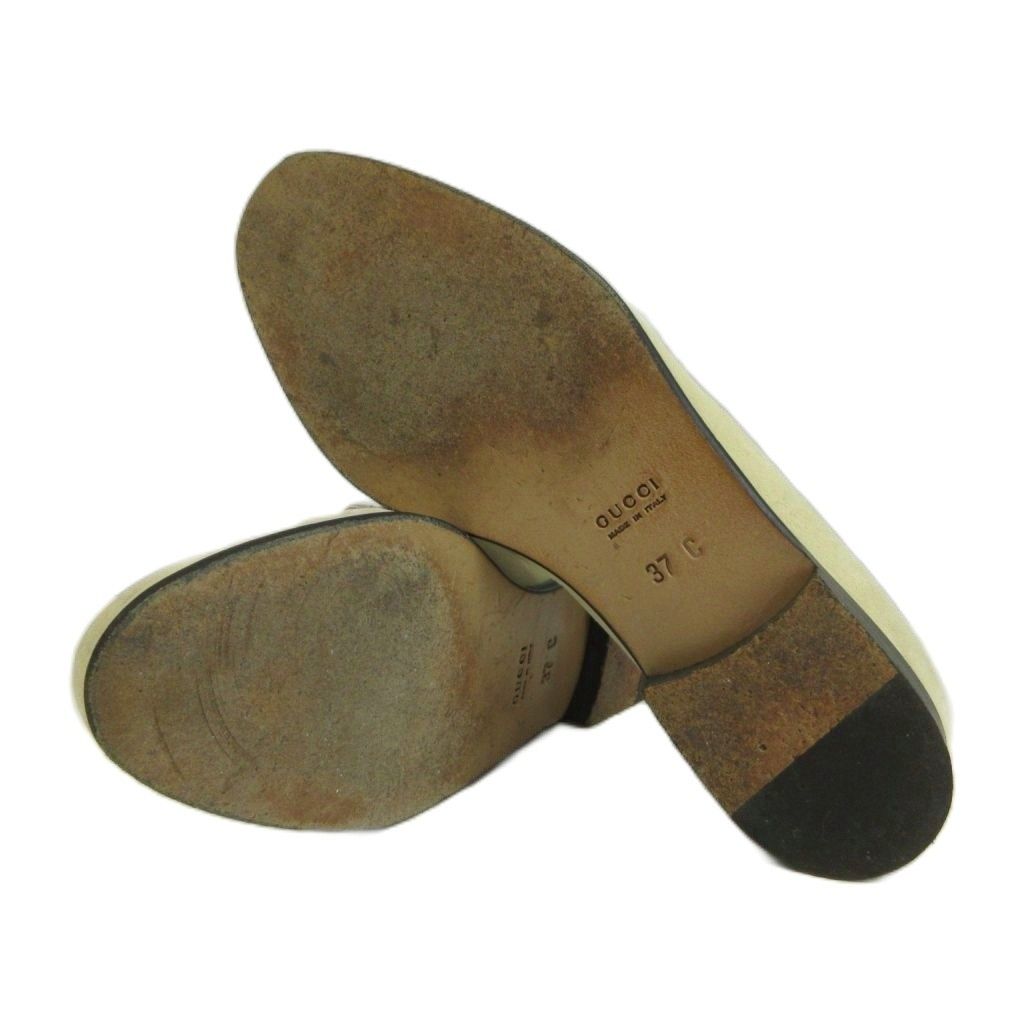 Gucci Loafers Suede Horsebit Silver Beige — view 6