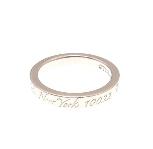 Tiffany & Co Notes Narrow Ring Silver
