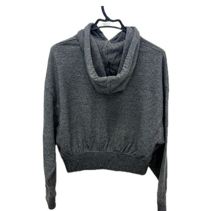 Loewe Anagram Leather Logo Pullover Hoodie Gray XS — view 4