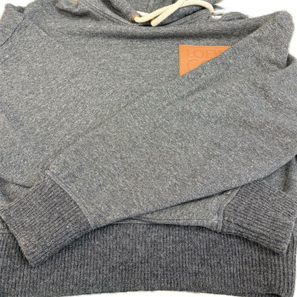 Loewe Anagram Leather Logo Pullover Hoodie Gray XS — view 5