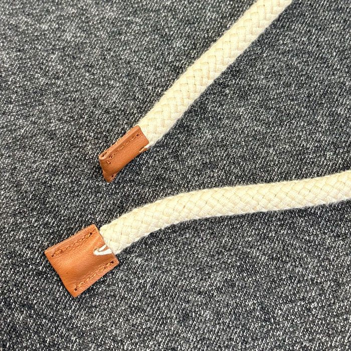 Loewe Anagram Leather Logo Pullover Hoodie Gray XS — view 8