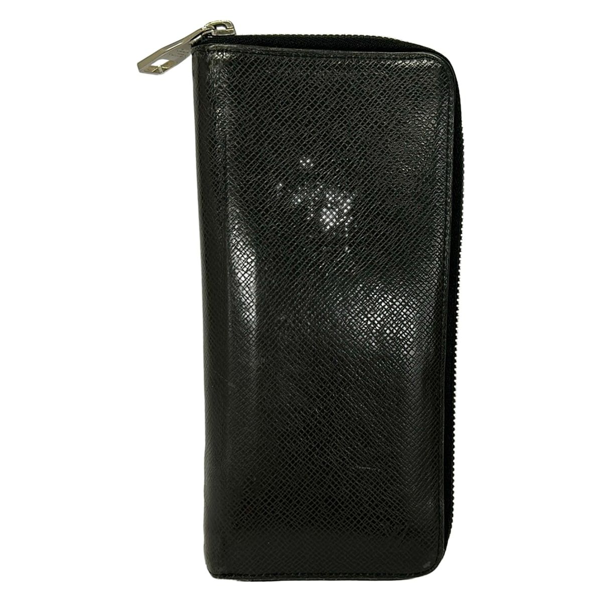 Louis Vuitton Wallet Taiga Zippy Vertical Noir Leather