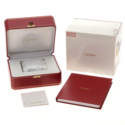 Cartier Tank Americanine SM Watch 18k Yellow Gold Leather Strap Silver Quartz — view 8