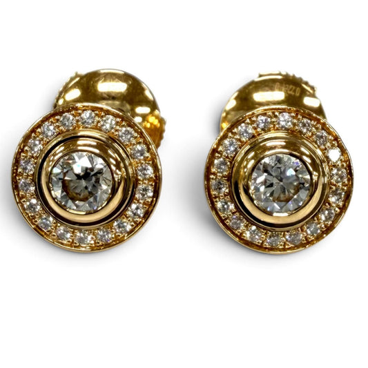 Cartier 750 D'amour Diamond Earrings Pink Gold