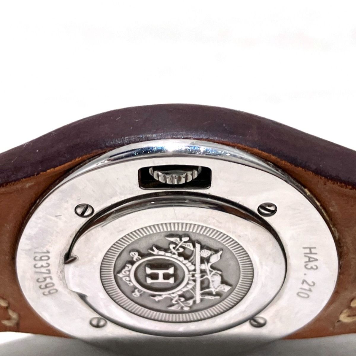 Hermes Arne Watch SS Leather Quartz White Dial — view 7