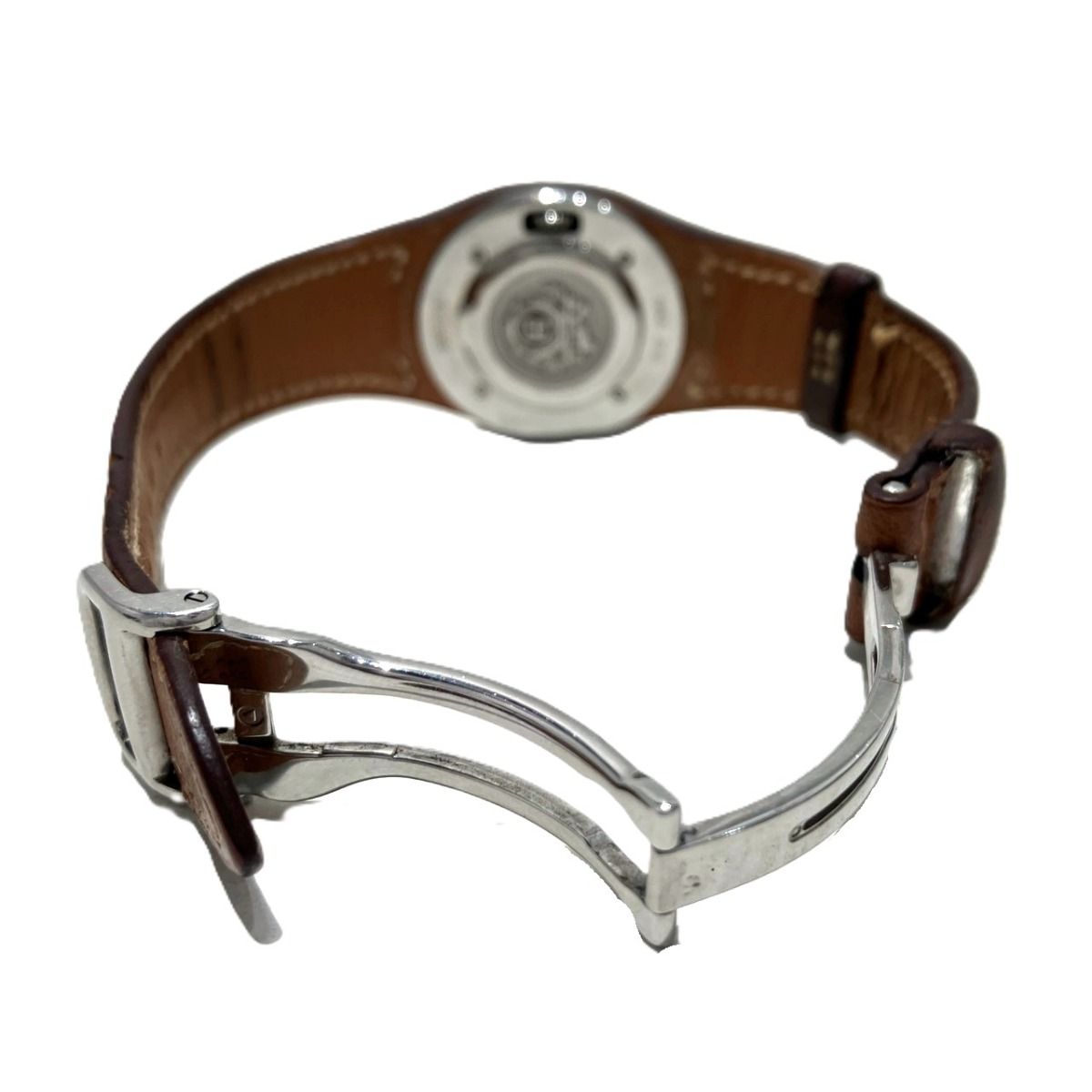 Hermes Arne Watch SS Leather Quartz White Dial — view 6