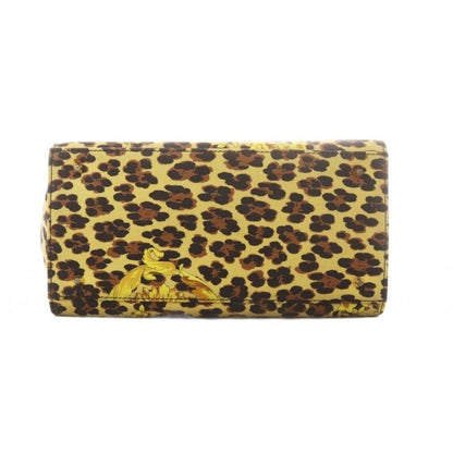 Versace Gianni Vintage Shoulder Bag Leopard Print All Over 2-Way Leather Yellow — view 4