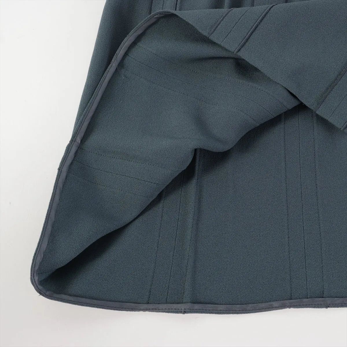 Prada Ruffles Gathered Dress Gray — view 4