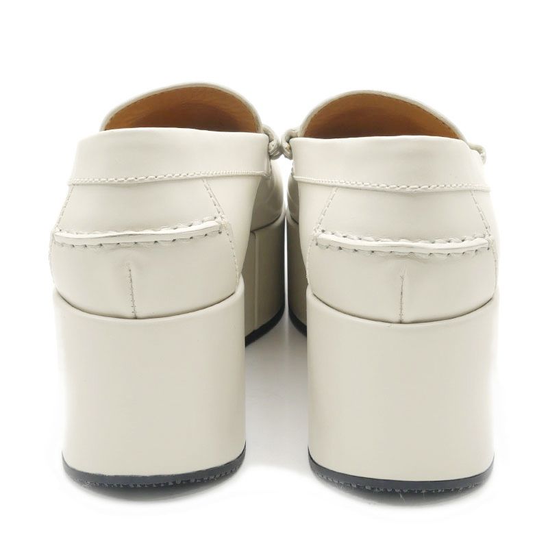 Gucci Platform Loafers Thick Sole Leather Ivory — view 2