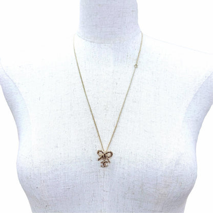 Chanel CC Logo Ribbon 2-Way Necklace Gold — view 3