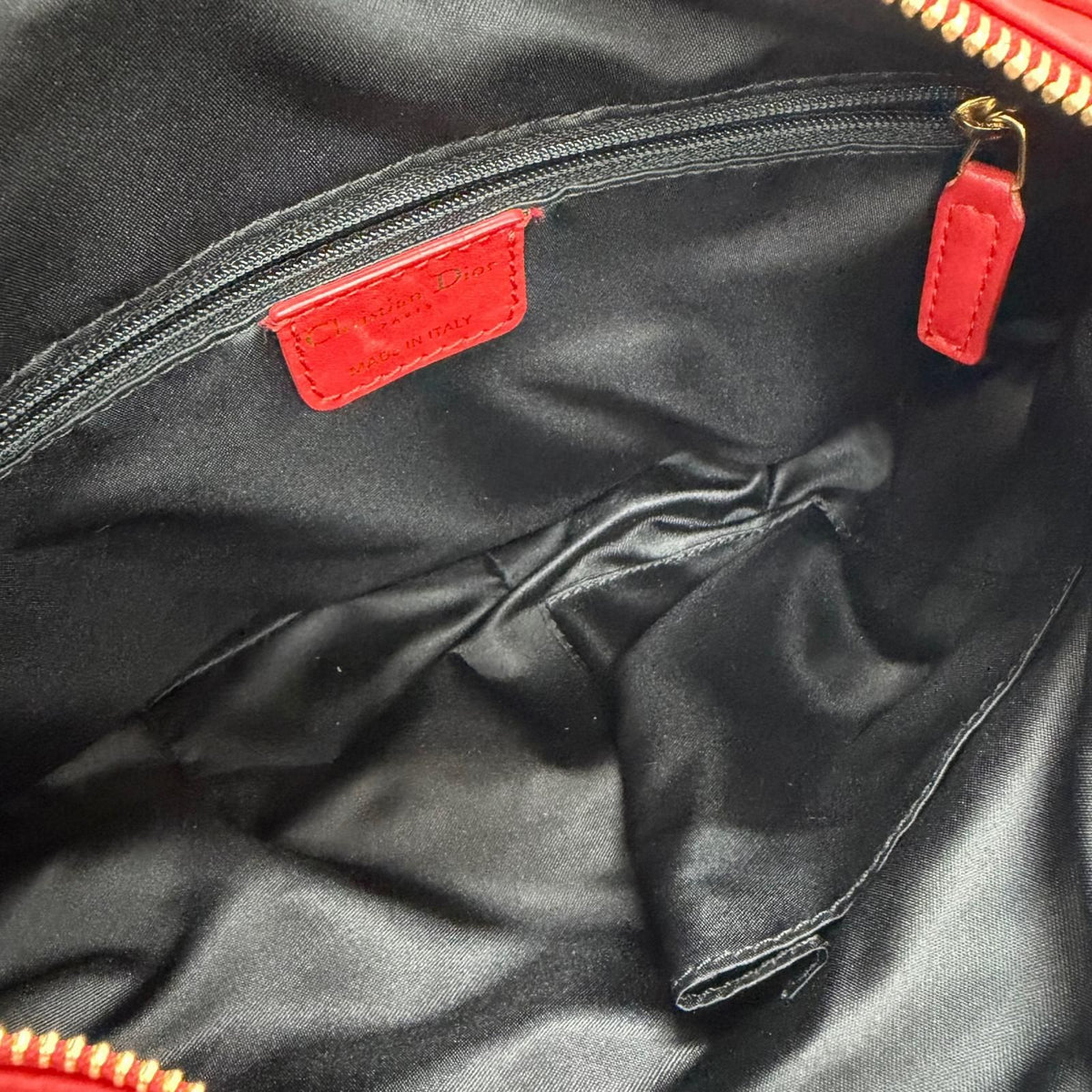 Dior Vintage Lambskin Galliano Era Logo Charm Handbag — view 6