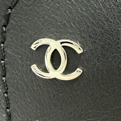 Chanel CC Logo Ecopearl Chain Belt Leather Short Boots Black — view 7