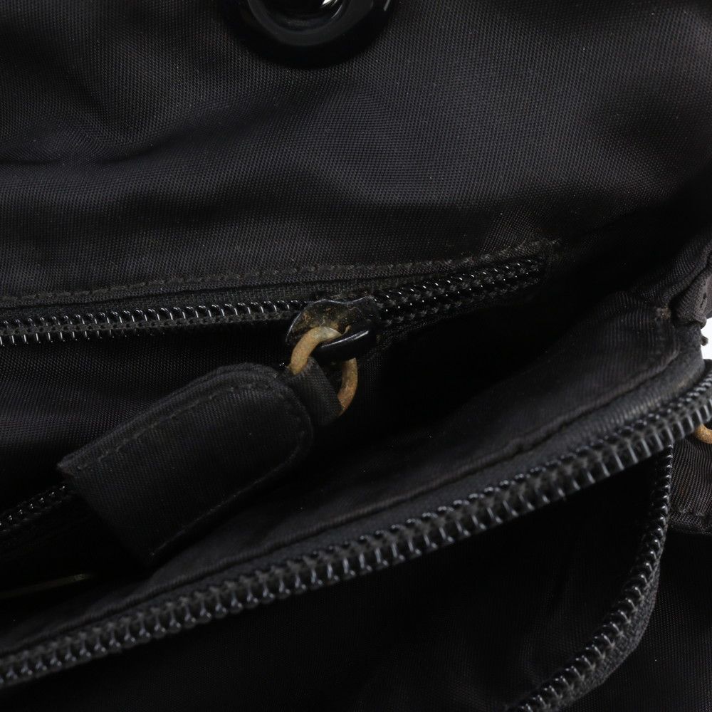 Prada Tessuto Nylon Triangle Logo Chain Handle Tote Bag — view 8