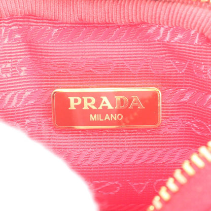 Prada Tessuto Nylon Triangle Logo Leather Shoulder Bag Crossbody — view 8