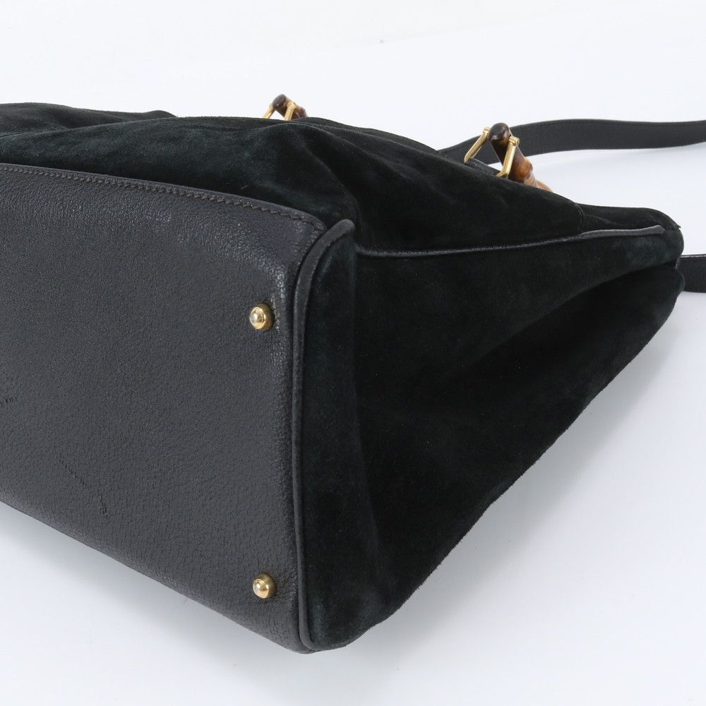 Gucci Vintage Bamboo Leather 2-Way Shoulder Bag Crossbody — view 4