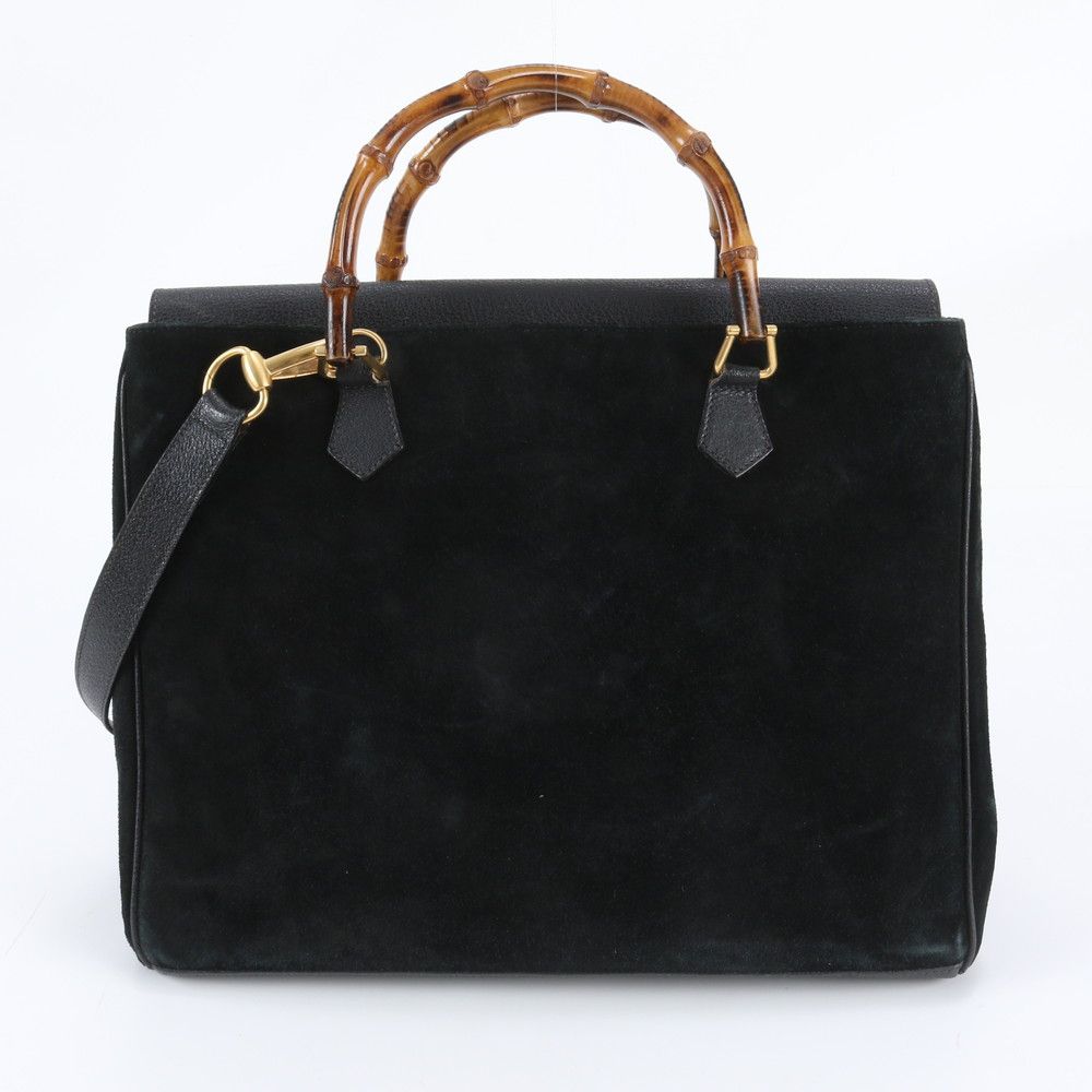 Gucci Vintage Bamboo Leather 2-Way Shoulder Bag Crossbody — view 3
