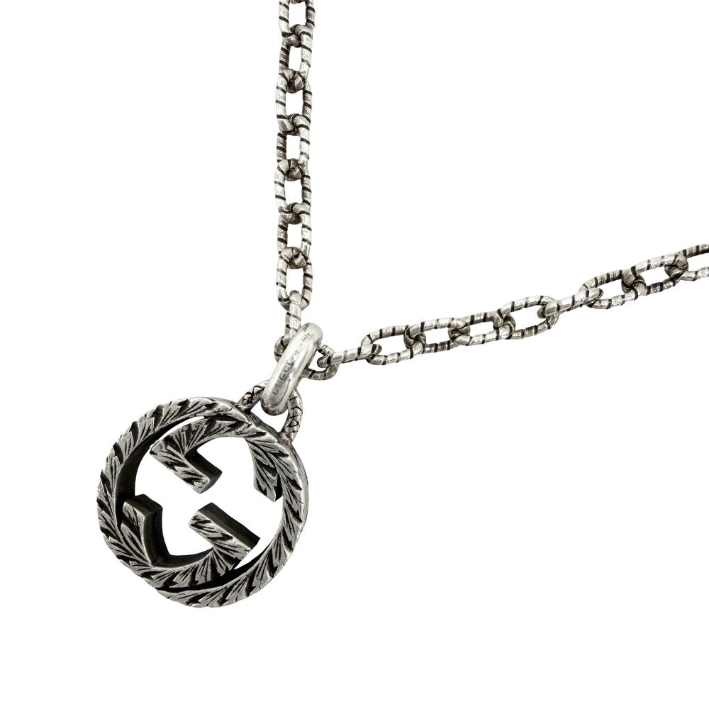 Gucci Necklace Interlocking G GG Long 925 Sterling Silver