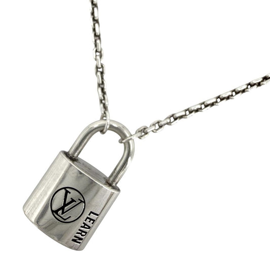 Louis Vuitton Necklace Lock It Learn Adjustable 925 Sterling Silver