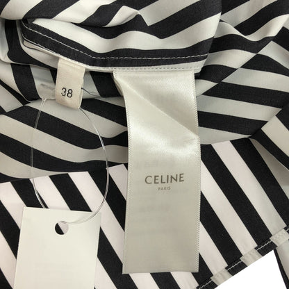 Celine Striped Shirt long Sleeve White Black 38 — view 6