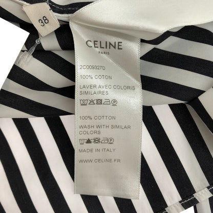 Celine Striped Shirt long Sleeve White Black 38 — view 7