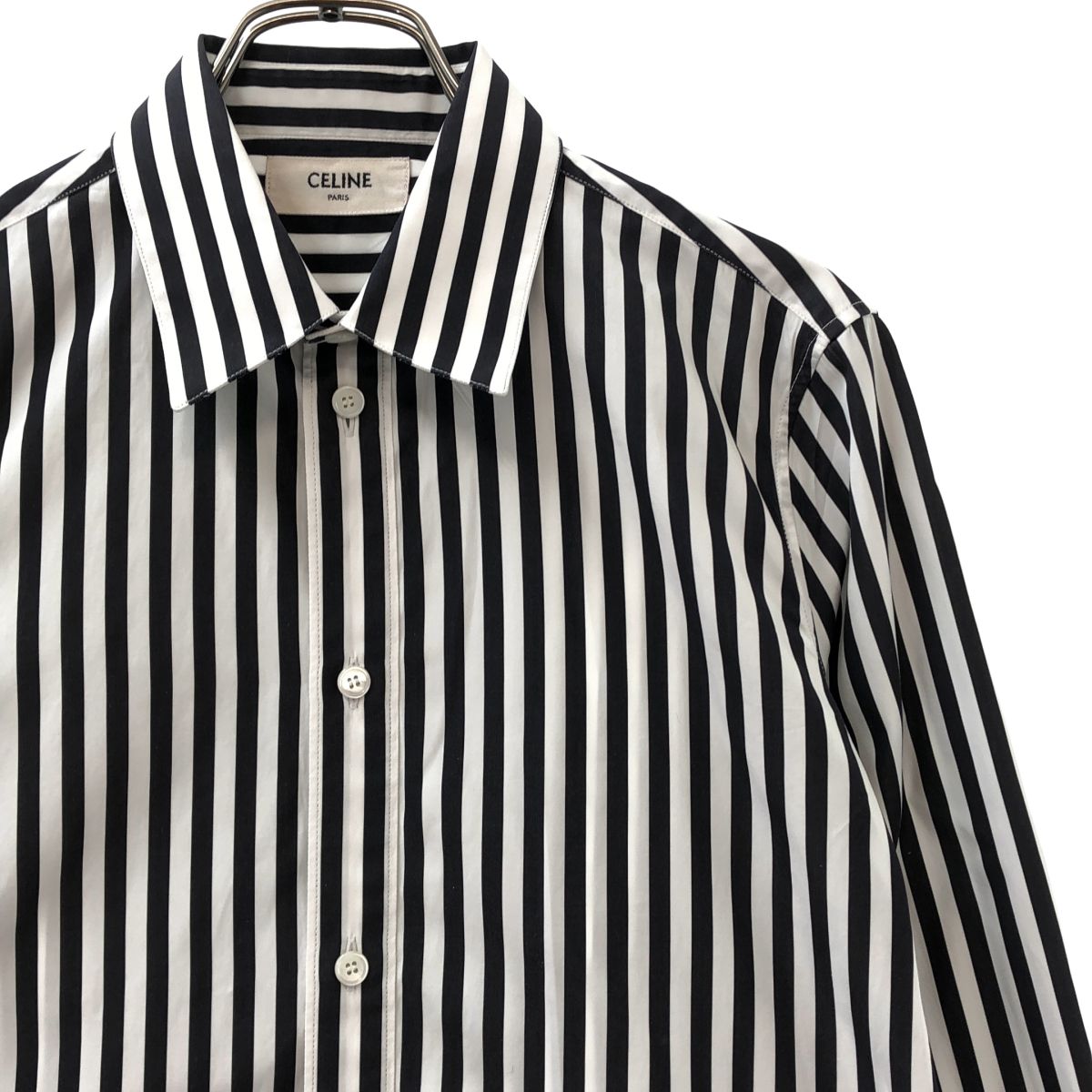 Celine Striped Shirt long Sleeve White Black 38 — view 2