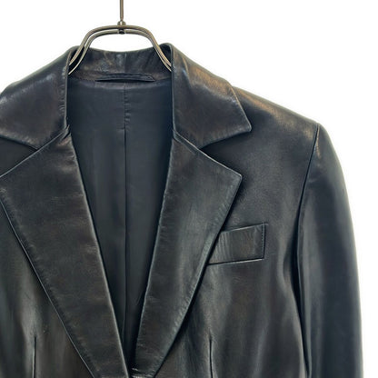 Gucci Tom Ford Era Leather Tailored Jacket Black 38 — view 2