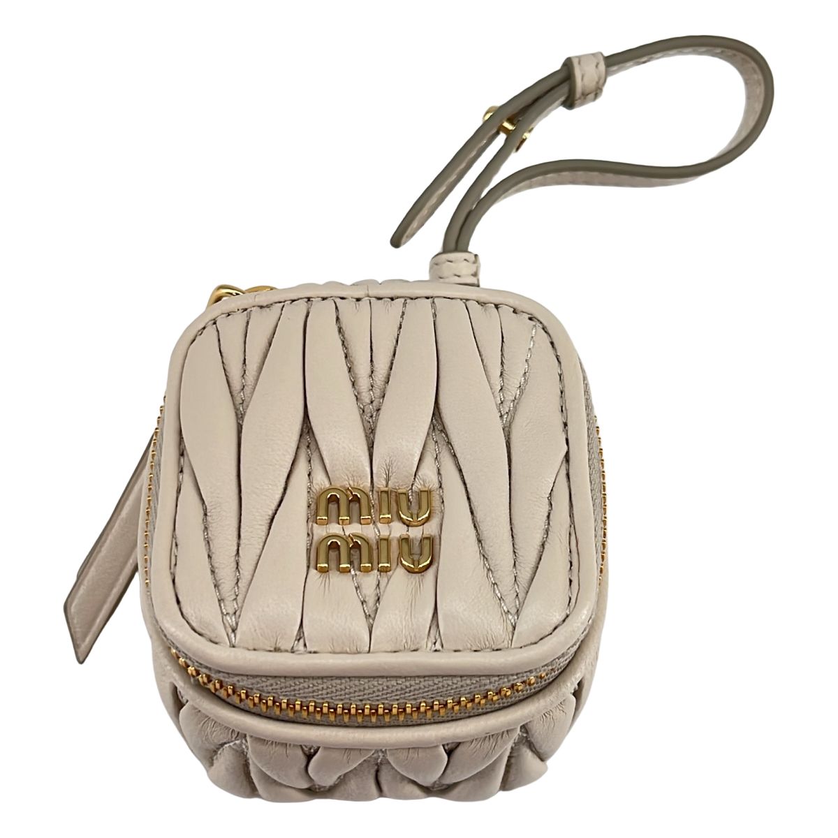 Miu Miu Matelasse Mini Pouch Beige