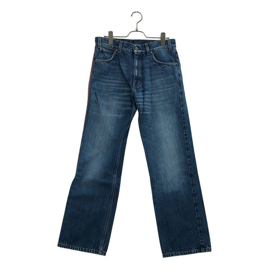 Gucci Vintage Wash Side Line Straight Denim Pants Indigo 30