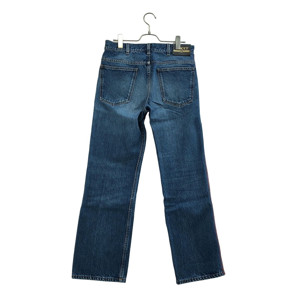 Gucci Vintage Wash Side Line Straight Denim Pants Indigo 30 — view 5