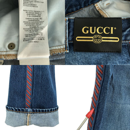 Gucci Vintage Wash Side Line Straight Denim Pants Indigo 30 — view 8
