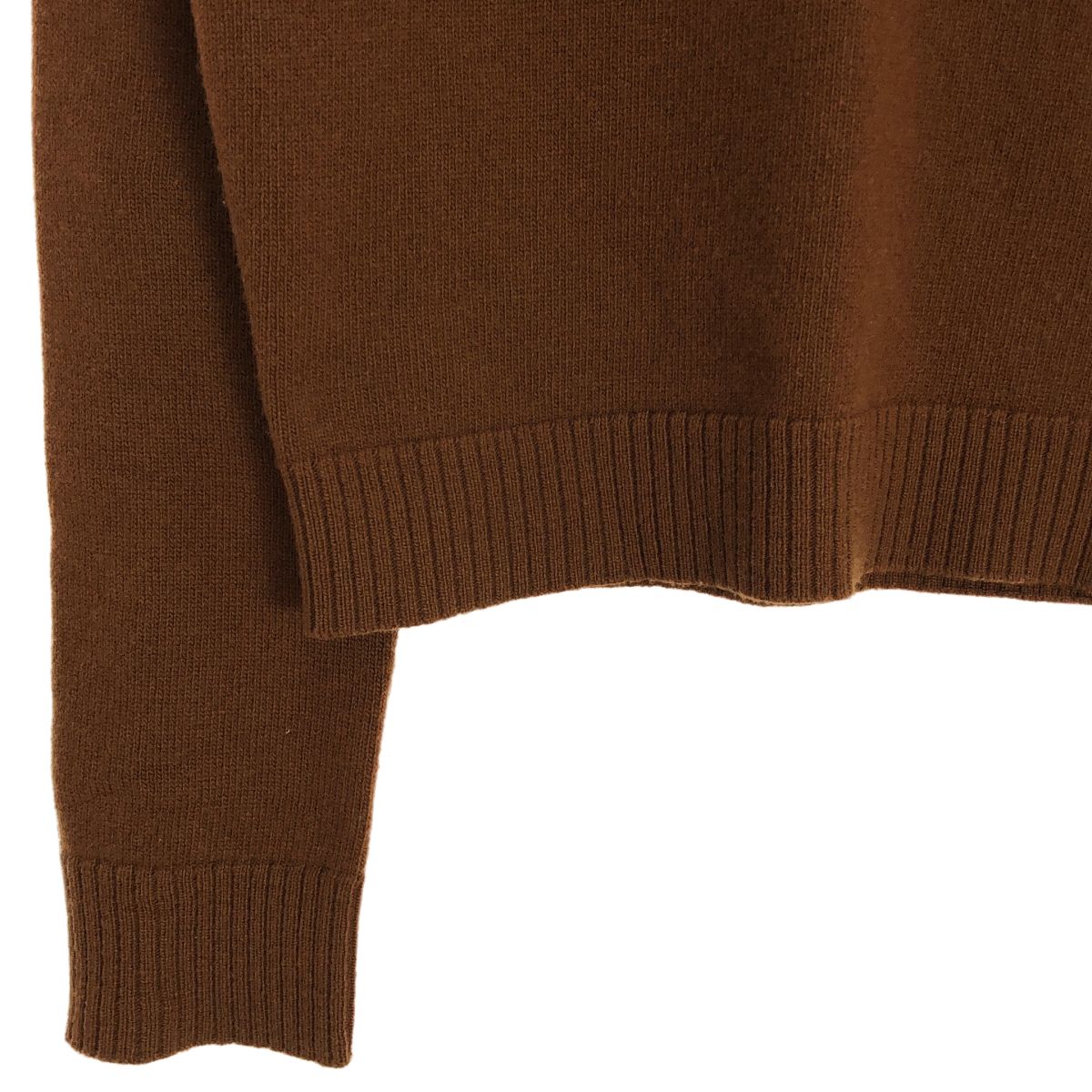 Loewe Wool Anagram Logo Cropped Knit Brown Sweater S — view 3