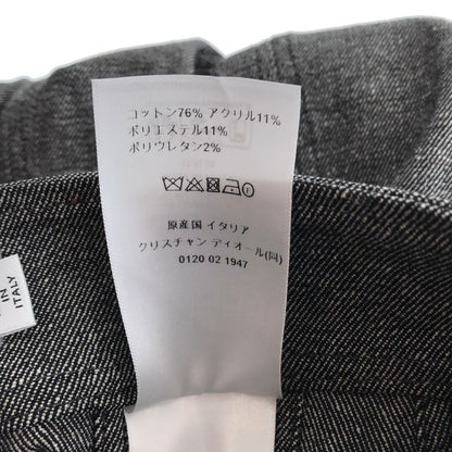 Dior Cotton Blend Twill Midi Skirt Gray 36 — view 7