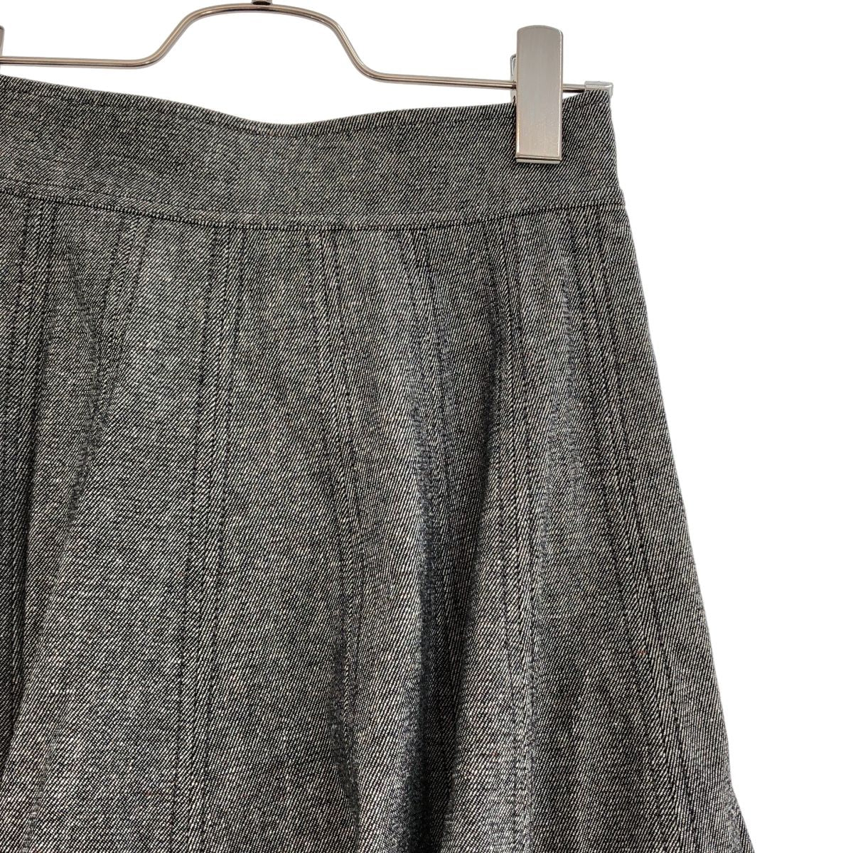 Dior Cotton Blend Twill Midi Skirt Gray 36 — view 2
