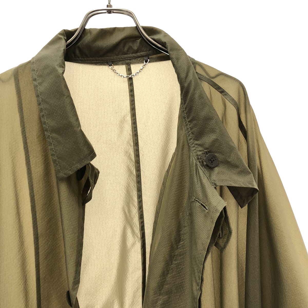 Louis Vuitton Nylon Poncho Coat Khaki 52 — view 4