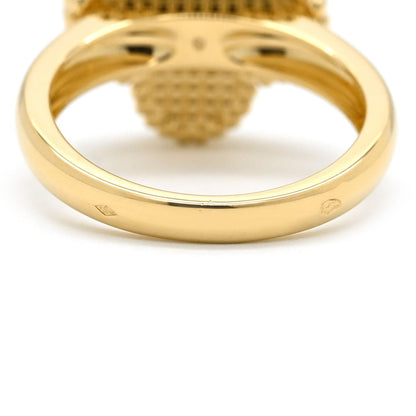 Van Cleef & Arpels Ring Vintage Alhambra Guilloche Yellow Gold 51 YG — view 3